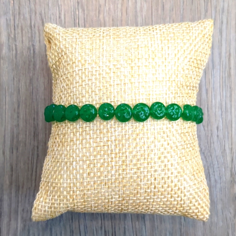 ✨3 For $24✨Pressed Green Glass Bracelet